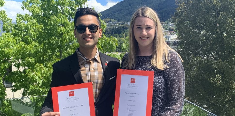 Grad Dip graduates Yagik Mohan and Danielle Ingle